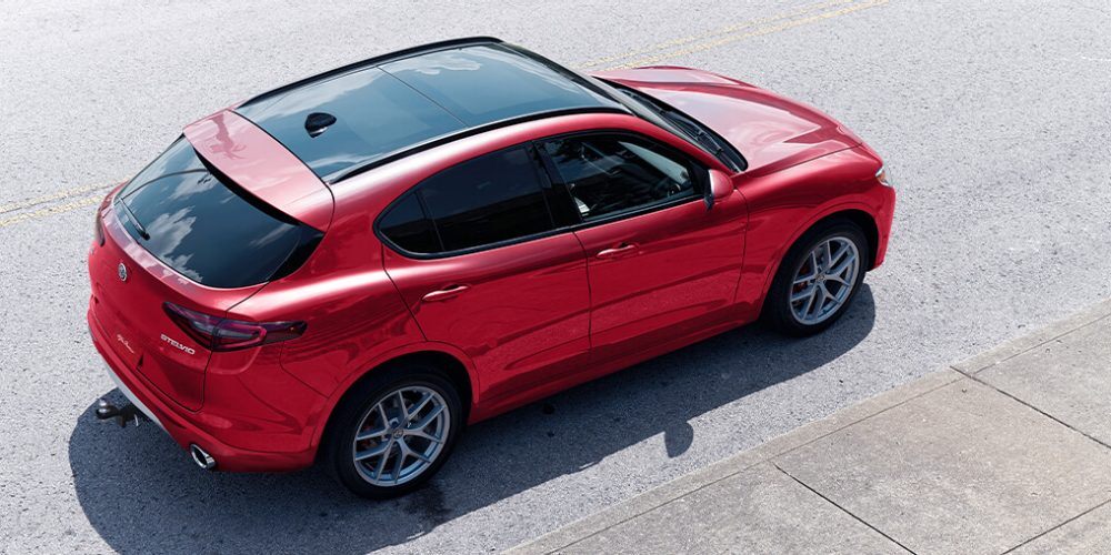 2020 Alfa Romeo Stelvio Red Exterior Top View Picture